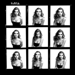 Kate Moss - Classic B&W 1990 Tile